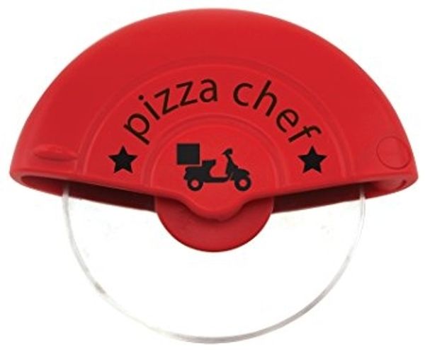 FACKELMANN Rad Pizza Schneider, Stahl, rot-Silber
