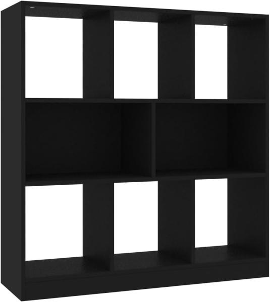vidaXL Bücherregal Schwarz 97,5x29,5x100 cm Holzwerkstoff 800172