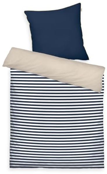 TOM TAILOR HOME Bettwäsche STRIPES WITH A KICK in Gr. 135x200 cm oder 155x220 cm, Perkal, 2 teilig, new bedroom, farbige Paspel am Kissen