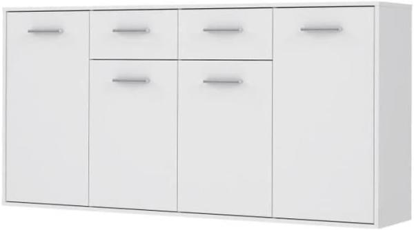 Forte ANTUZA Kommode B x H x T: 162,3 x 88,1 x 34,2, Holzwerkstoff, Weiß, Groß