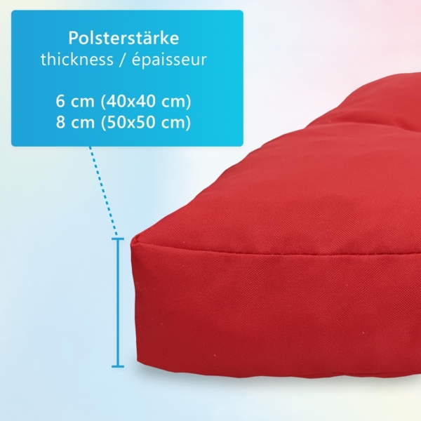 NYVI Sitzkissen Loungekissen SunLounge Outdoor Sitzkissen Sitzauflage Stuhlkissen, Wasserabweisend, Schmutzabweisend, Bequem, für Stühle, Bänke, Boden Bild 5