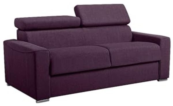 Vente-unique - VIZIR Sofa Stoff Violett - B 223 cm94 cm x H 110 cm95 cm x L 196 cm