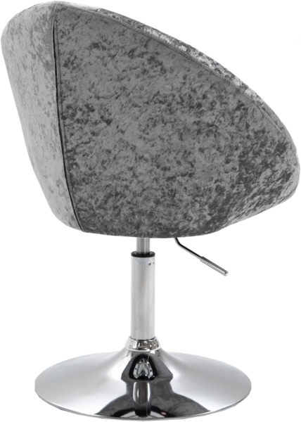 SVITA Havanna Premium Stuhl Lounge Clubsessel Drehsessel Samt-Optik glänzend Retro Silber Bar-Stuhl Schalenstuhl Bild 5