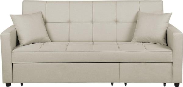 Schlafsofa 3-Sitzer Polsterbezug beige GLOMMA