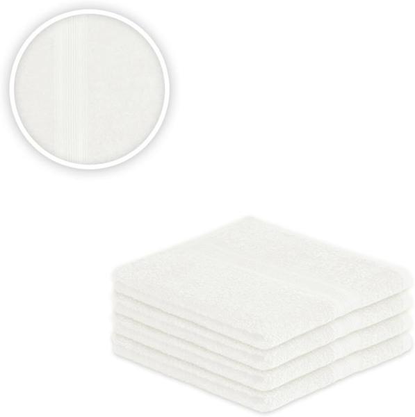 Handtuch 4er Set 50 x 100 cm Weiss Bild 2