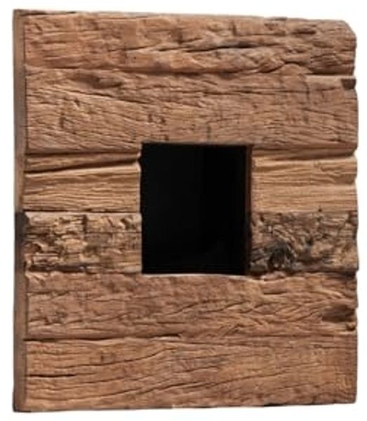Wandbild Savon mit Dekofach | Rustikales Altholz I 45x45x10cm