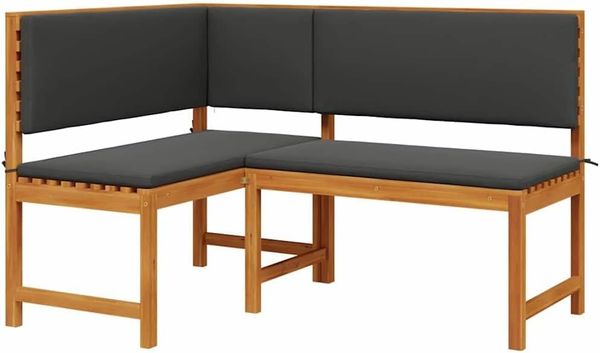 vidaXL Gartenstuhl mit Kissen Braun 140 x 100 x 91cm Massivholz Akazie 4107150