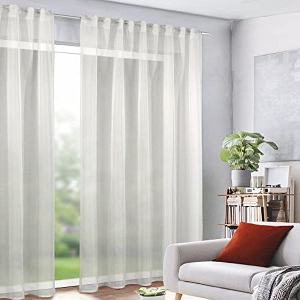 Neusser Collection Verdunklungsschal mit Gardinenband creme 13 x245 cm