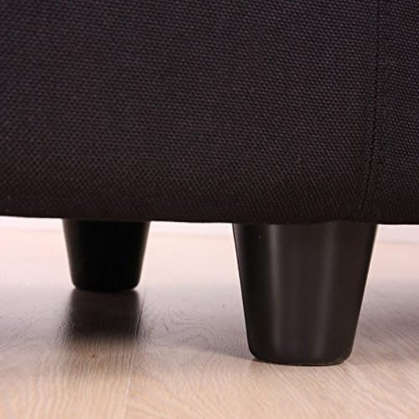 Aufbewahrungs-Truhe Kriens, Sitzbank Bank, Stoff/Textil, 45x114x45cm FSC®-zertifiziert ~ schwarz Bild 5