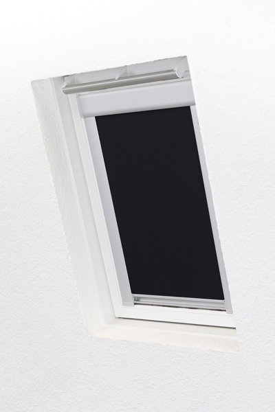 Lysel - Qualitätsdachfensterrollo abdunkelnd schwarz Rollo geeignet für Velux Dachfenster SK06, 606, (B x H) 97.30cm x 99.50cm in schwarz Bild 6
