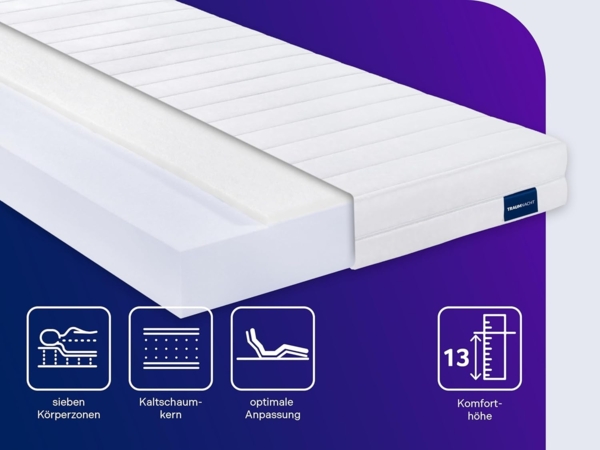 Traumnacht Easy Comfort Rollmatratze Öko-Tex zertifiziert, Härtegrad 3 (H3), 120x200 cm, produziert nach deutschem Qualitätsstandard Bild 5