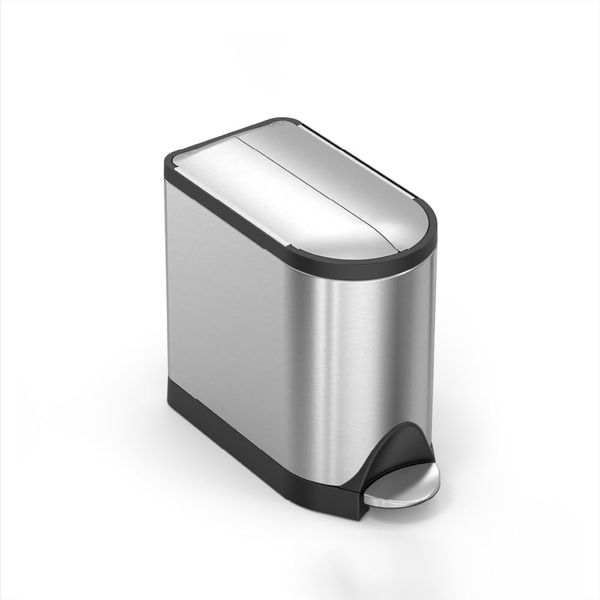 simplehuman 10 Liter, schmetterling Treteimer, gebürsteter Stahl, 10 Jahre