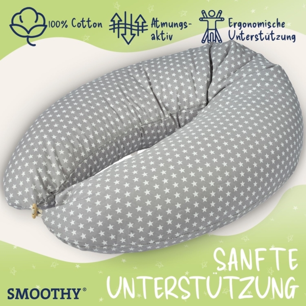 Smoothy Stillkissen Schwangerschaftskissen Seitenschläferkissen Schlaf Lagerungskissen Bild 8