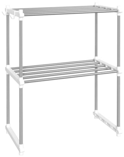 vidaXL Mikrowellenregal Weiß 51x27x63 cm Aluminium 154617
