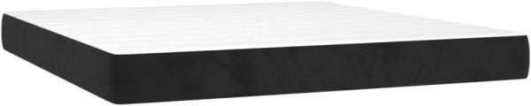 vidaXL Boxspringbett mit Matratze & LED Schwarz 180x200 cm Samt 3136319 Bild 6