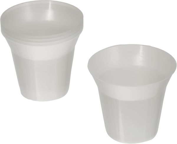 Decora 5 Stück Flared Kunststoff Eierbecher, 350 g, Weiß, 5-teilig