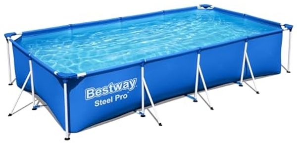 Bestway 'Steel Pro' Frame Pool, ohne Filterpumpe, Stahl / Kunststoff blau, 400 x 211 x 81 cm