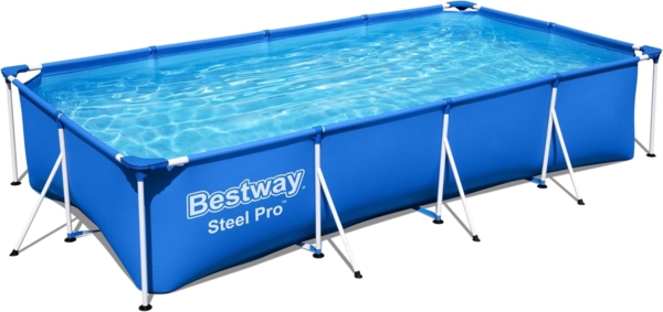 Bestway 'Steel Pro' Frame Pool, ohne Filterpumpe, Stahl / Kunststoff blau, 400 x 211 x 81 cm