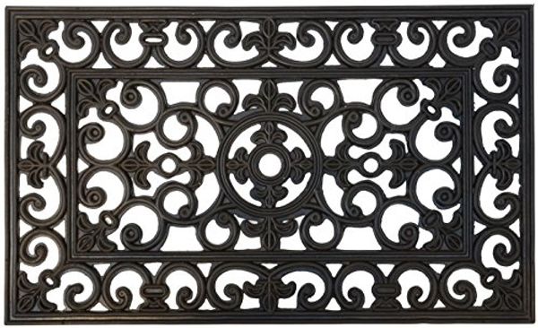 Fußmatte Türmatte Fußabtreter Gummi Filigran Schwarz 45x75cm Ib Laursen 2824-00