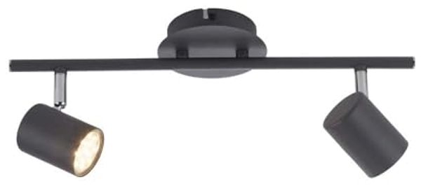 Leuchte Direkt 2er Spot Tarik anthrazit 40,4x11 cm GU10, warmweiß