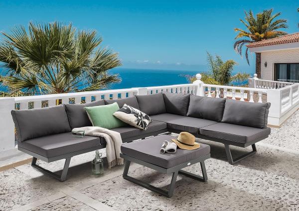 Destiny MANHATTAN Eckgruppe dunkelgrau, Polster dunkelgrau