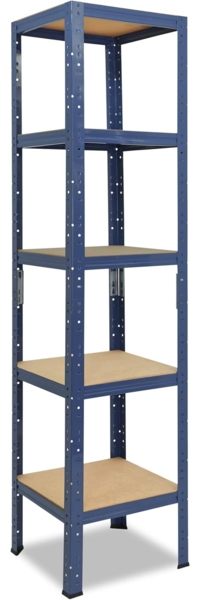shelfplaza HOME 180x40x40 cm Schwerlastregal in blau mit 5 Böden und 175 kg Traglast pro Boden