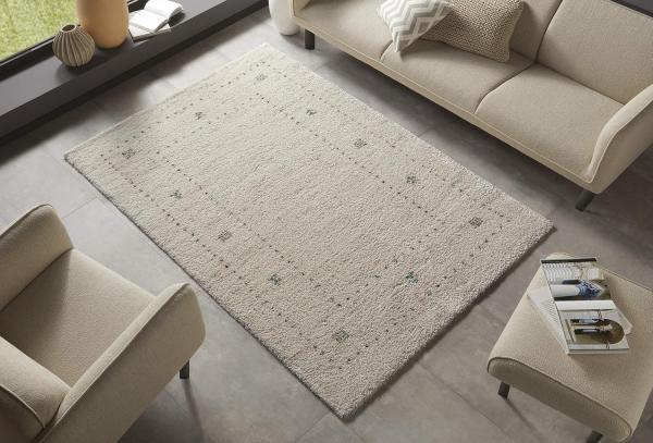 Hochflor Teppich TEO Creme - 80x150x3cm