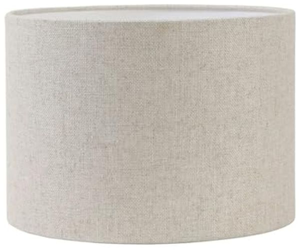 Light & Living Lampenschirm LIVIGNO, Ø 40 cm, Beige, Außenmaterial Stoff, Innenmaterial PVC, Halterung aus Metall