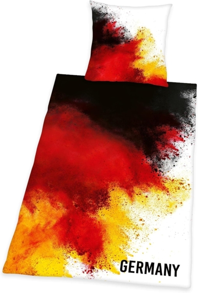Herding Bettwäsche Deutschland, Baumwolle, 2 teilig, Set 135x200cm Bettbezug 80x80cm Kissen Baumwolle Renforcé