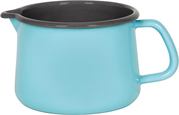 Riess Nouvelle Kristallblau Schnabeltopf Ø12cm 1 Liter Emaille Induktion