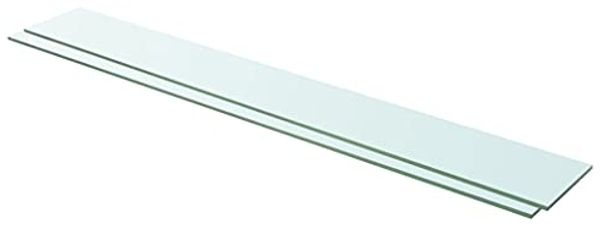 vidaXL Regalböden 2 Stk. Glas Transparent 110x15 cm 3051588
