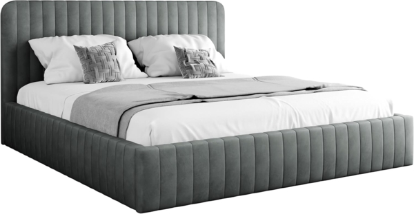 mirjan24 Polsterbett mit Bettkasten Cizron, Doppelbett , dunkelgrau, 160x200 cm