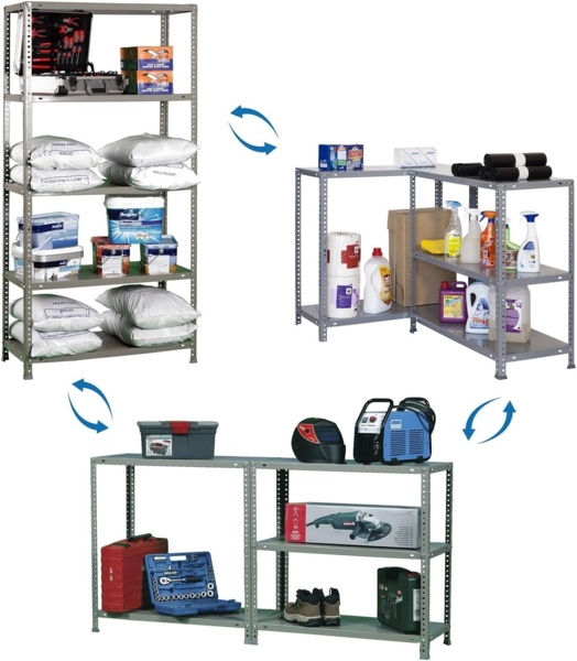 Simonrack Schwerlastregal, Lagerregal, 200 x 110 x 40 Metallregal, Kellerregal, Biegestelle 75 kg, 6 Fachböden, Galvanisiert - Advantage Bild 6