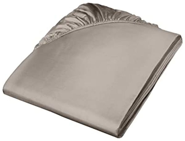 Fleuresse Mako-Satin-Spannlaken Colours, taupe