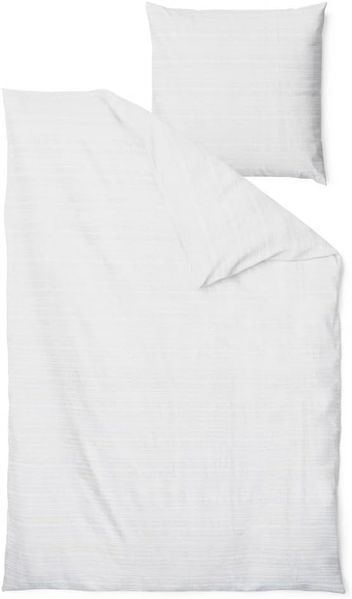 Rosette Bettwäsche Comfort, Seersucker, 2 teilig, Streifen uni, weiß