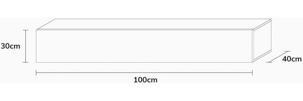 Wuun® TV Board hängend/8 Größen/5 Farben/100cm Matt Weiß- Eiche/Lowboard Hängeschrank Hängeboard Wohnwand/Hochglanz & Naturtöne/Somero Bild 9