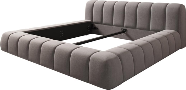 Polsterbettgestell Cutio 180x200 cm Mikrofaser Grau Bild 1