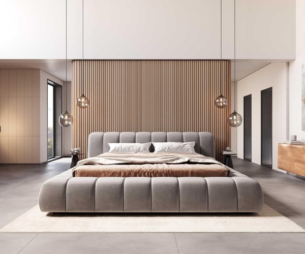 Polsterbettgestell Cutio 180x200 cm Mikrofaser Grau Bild 4