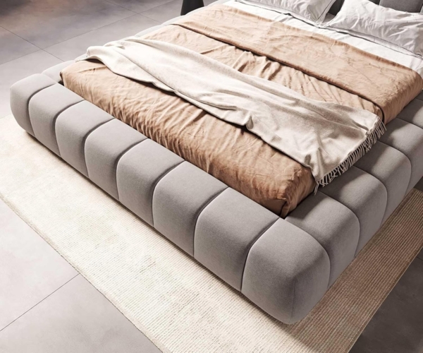 Polsterbettgestell Cutio 180x200 cm Mikrofaser Grau Bild 8