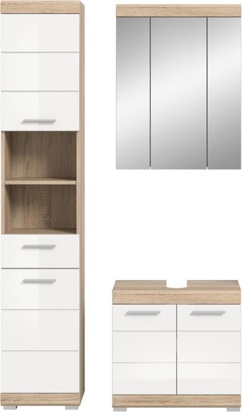 Badezimmerset Lambada II - Sonoma Eiche / Weiß Hochglanz Bild 4