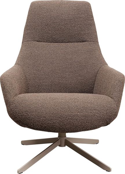 Kare Design Drehsessel Mimi, Mocca, Sessel, Polstersessel, Drehbar, Wohnzimmer, Schlafzimmer, Büro, 100 x 76 x 81 cm