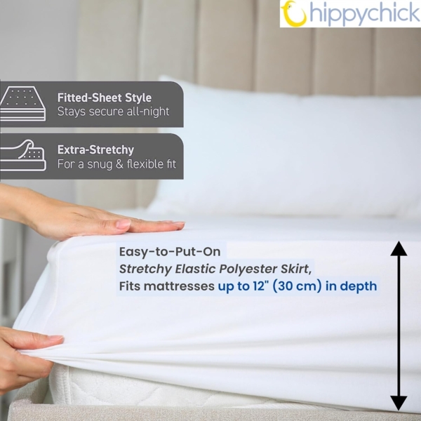 Hippychick Matratzenschutz - Spannbetttuch Babybett 60x120 - Fitted SheetKinderbett 60x120 cm Bild 3
