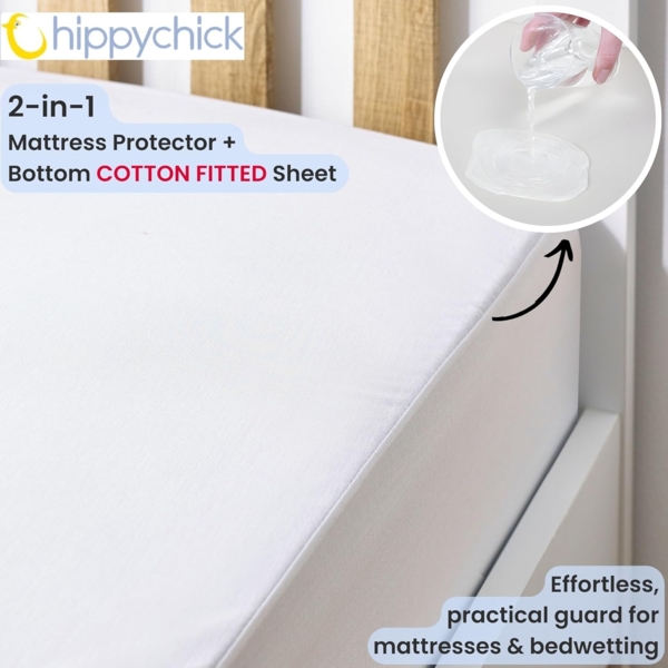 Hippychick Matratzenschutz - Spannbetttuch Babybett 60x120 - Fitted SheetKinderbett 60x120 cm Bild 14