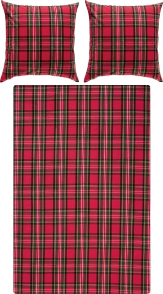 Erwin Müller Bettwäsche Bettwäsche, Biber, 3 teilig, Flanell Karo