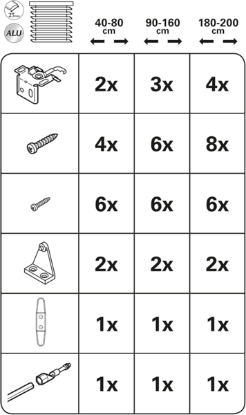 GARDINIA Alu-Jalousie, Sicht, 25 mm, Mocca, 175x100 cm Bild 7
