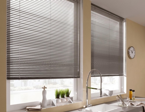 GARDINIA Alu-Jalousie, Sicht, 25 mm, Mocca, 175x100 cm Bild 2