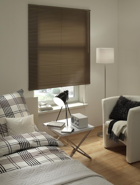 GARDINIA Alu-Jalousie, Sicht, 25 mm, Mocca, 175x100 cm Bild 4