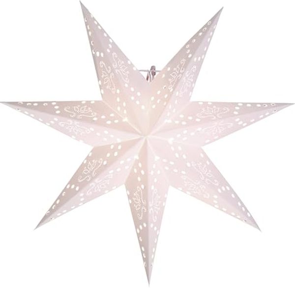 Star Romantic Papierstern, Papier, weiß