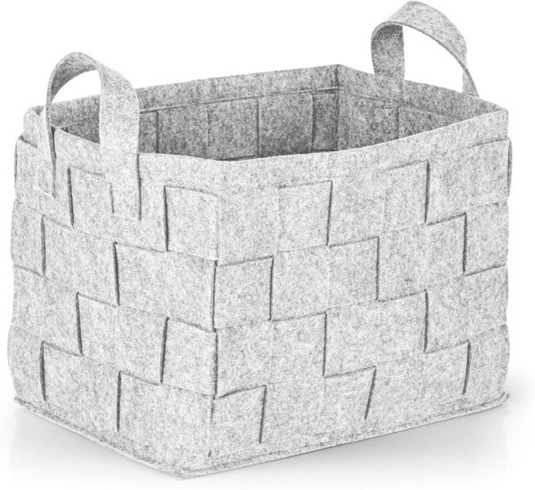 N8WERK Aufbewahrungskorb Filz-Aufbewahrungstasche mit Henkel, Griff in S und M, S: 40x30x30cm, M: 35x25x25cm