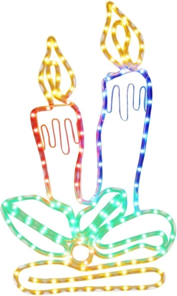 vidaXL LED-Silhouette Weihnachtskerzen 144 LEDs 70x42 cm 343289